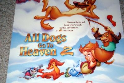 ALL DOGS GO TO HEAVEN 2 Poster One Sheet Dom DeLuise Charlie Sheen