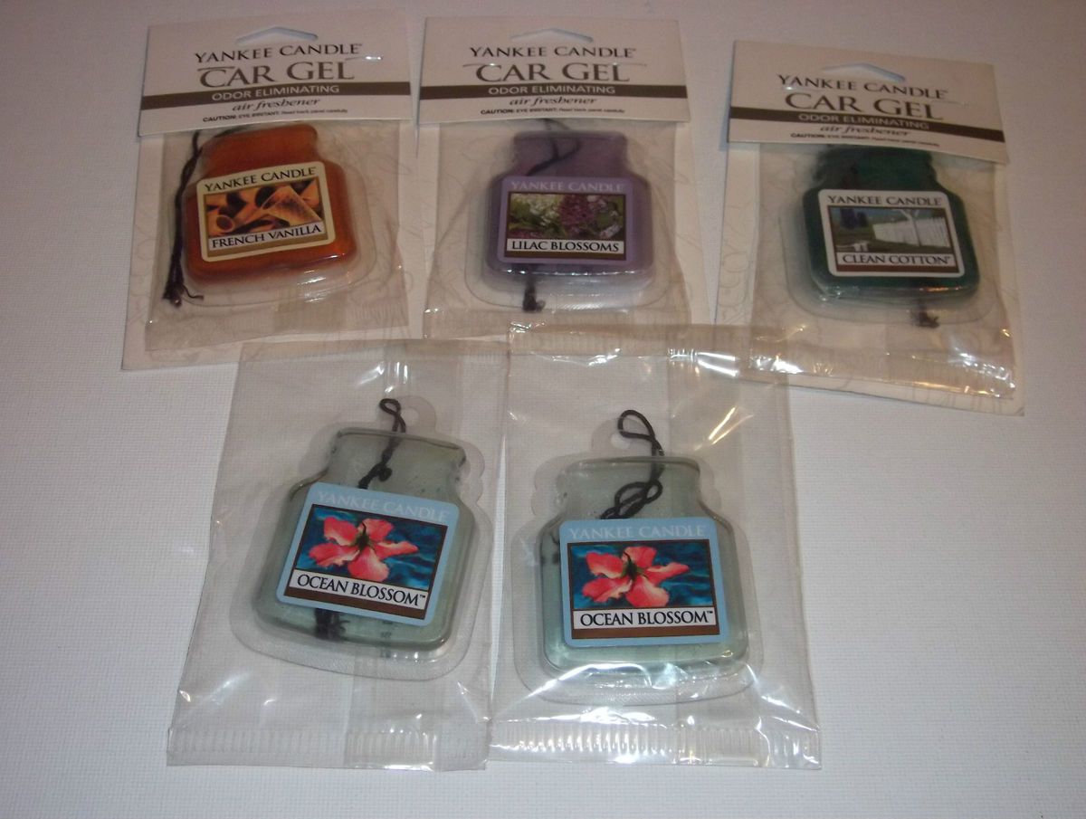 Yankee Candle Air Fresheners Car Gel Fresheners Scent Variety x5