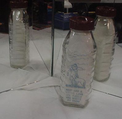   Had A Little Lamb 8oz Sam Callet Pittsburgh PA Baby Milk Bottle