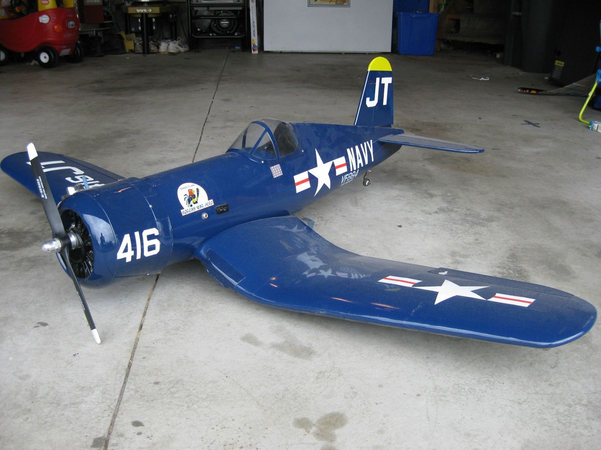 HAN2575 Hangar 9 F4U Corsair 60 ARF LADO RS 333 RB Retracts Saito FA 