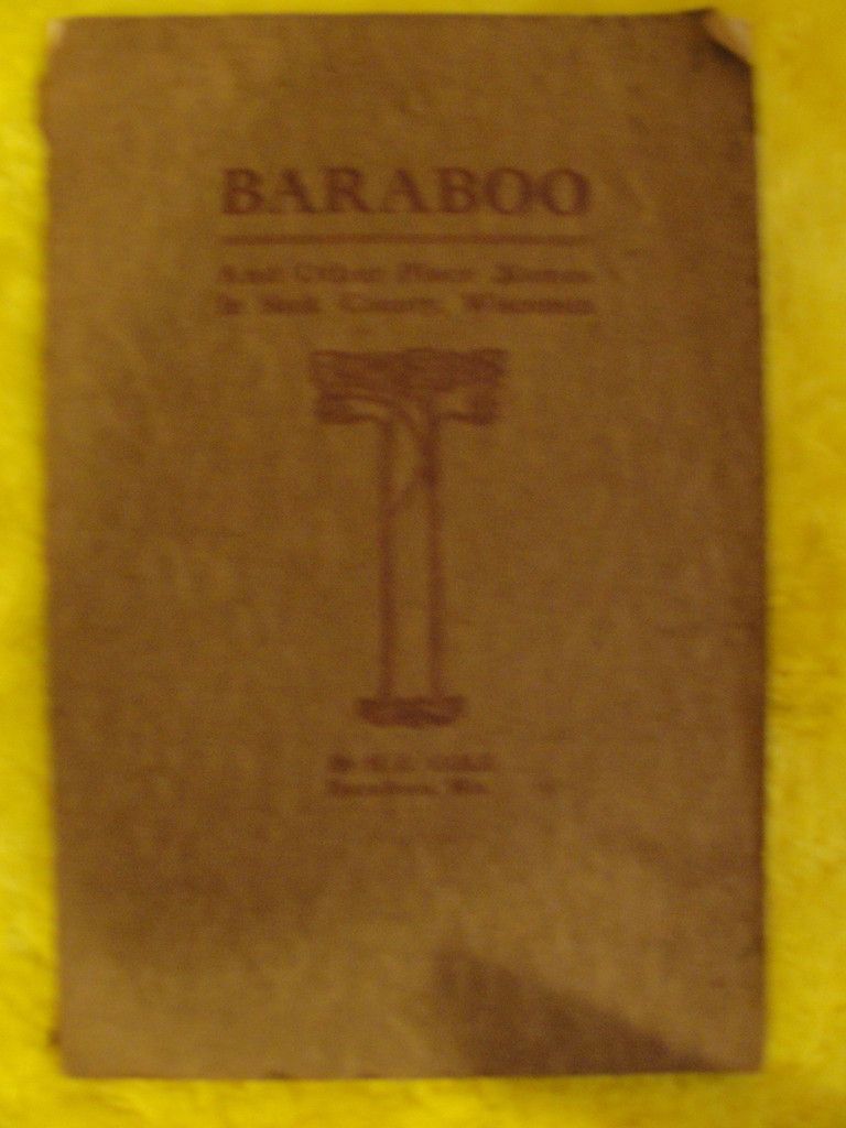 1912 Book Baraboo Other Place Names in Sauk County Wisconsin Cole 