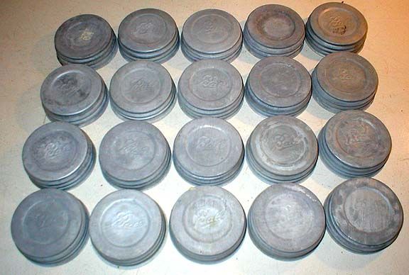  zinc ball canning jar lids glass lined fruit jar all are marked ball 