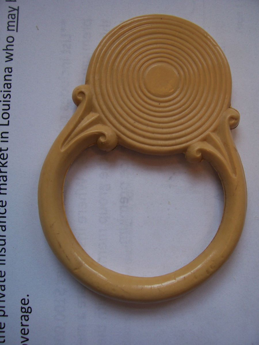 Vintage Baby Teething Ring Rattle Plastic