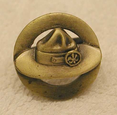 Hong Kong Scout Baden Powell BP Hat Metal Woggle Slide