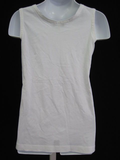 Garnet Hill Girls White Sleeveless Shirt Top Size M