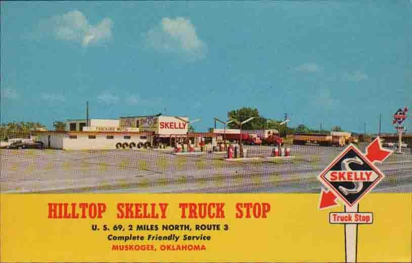 ZD593 Hilltop Skelly Truck Stop Muskogee Oklahoma OK
