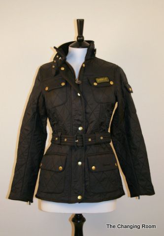 Genuine Barbour International Polarquilt Jacket Black Ladies RRP £180 