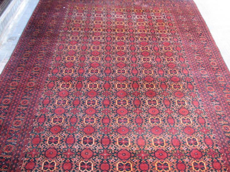 ANTIQUE AFGHAN BASHIR RUG SELTEN ORIENT TEPPICH PERSIAN CARPET 16X11 