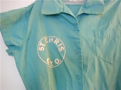 Vintage Girls Gym Uniform St. Chris CYO Jumpsuit #12 Basketball