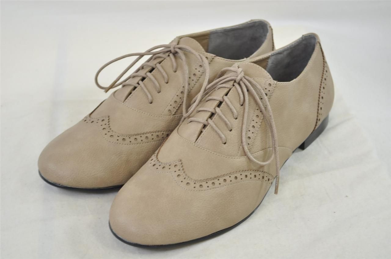 Barefoot Tess bft Louisville Taupe Wingtip Lace Up Oxford