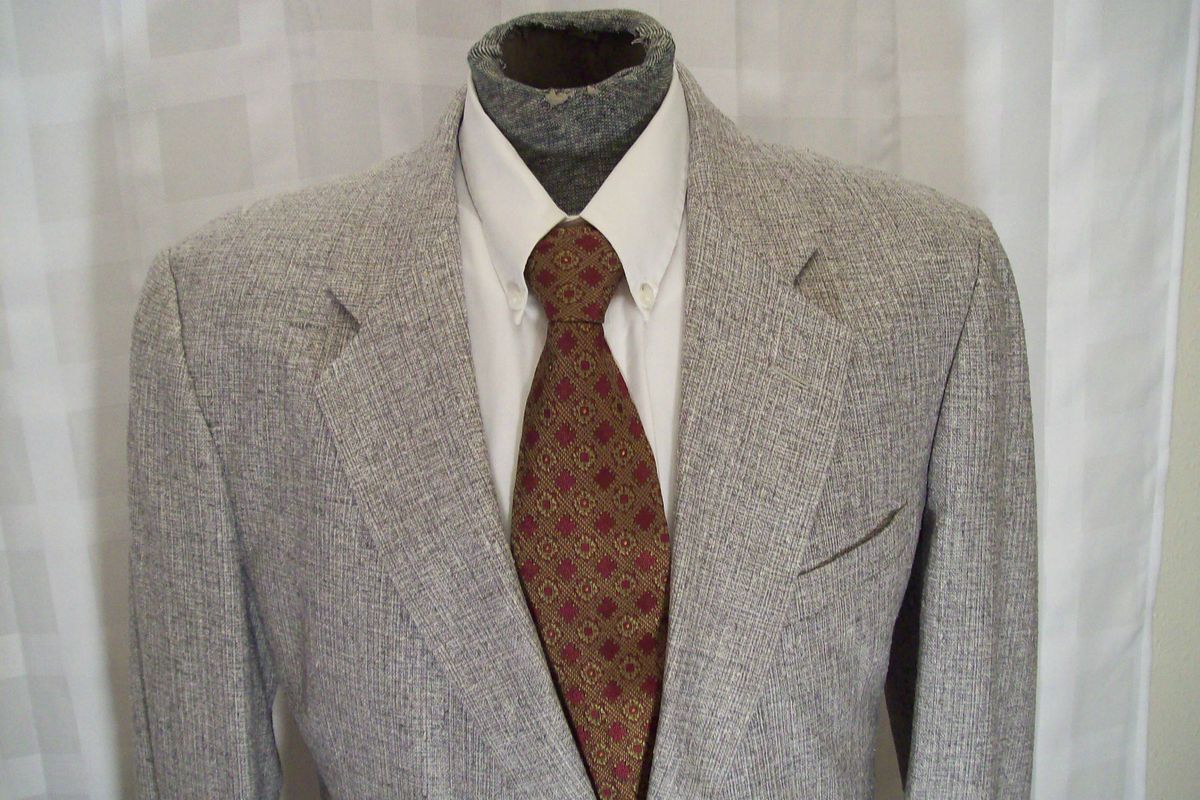 Barrington 46 L Mens Sport Coat Blazer 100 Silk Excellent Condition 