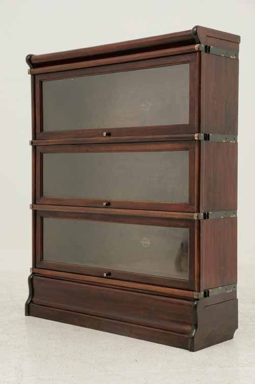   Scottish Mahogany 3 Tiered Globe Wernicke Barrister Bookcase