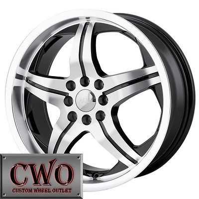 18 Black MPW MP107 Wheels Rims 5x100/5x114.3 5 Lug Jetta Altima 