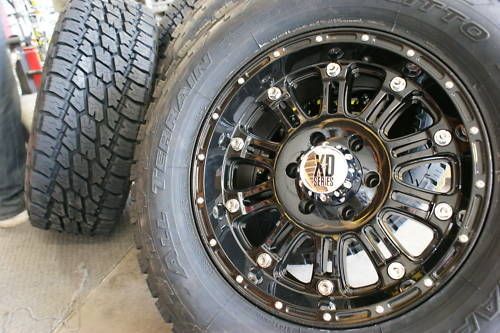 17 XD HOSS GLOSS BLACK WHEELS RIMS & 285/70R17 NITTO TERRA GRAPPLER 