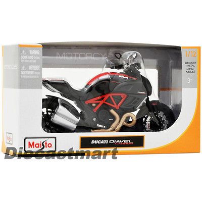 MAISTO 112 DUCATI DIAVEL CARBON NEW DIECAST MODEL MOTORCYCLE BLACK 