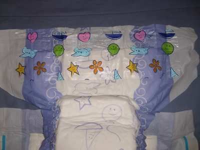 Pack of 2 Size Medium Adult Baby Diapers Vintage Nappy Pampers Depends 