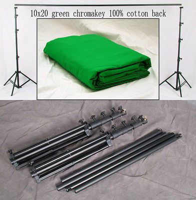 PHOTO VIDEO BACKDROP STAND, Green Chromakey backdrop（10*20）