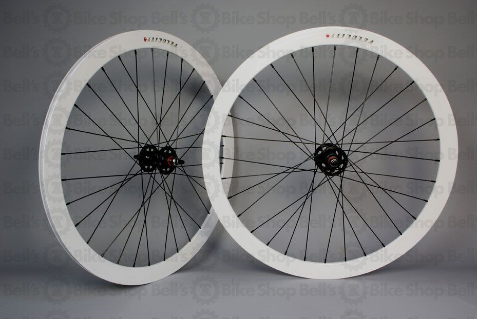 velocity b43 track wheels white fixed gear deep v time