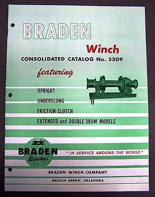 braden winches dealer sales brochure catalog from canada time left
