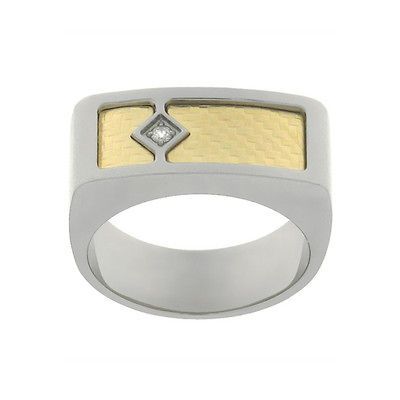 lucien piccard men s diamante di uomo 18k gold ring