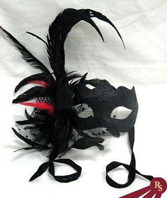 black venetian mask feathered masks masquerade