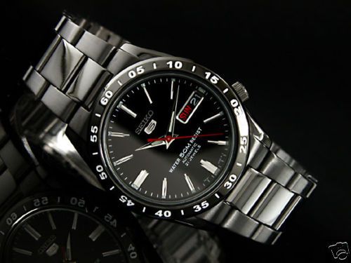 MENS SEIKO 5 AUTOMATIC WATCH SNKE03K1 ★RARE ONYX BLACK★