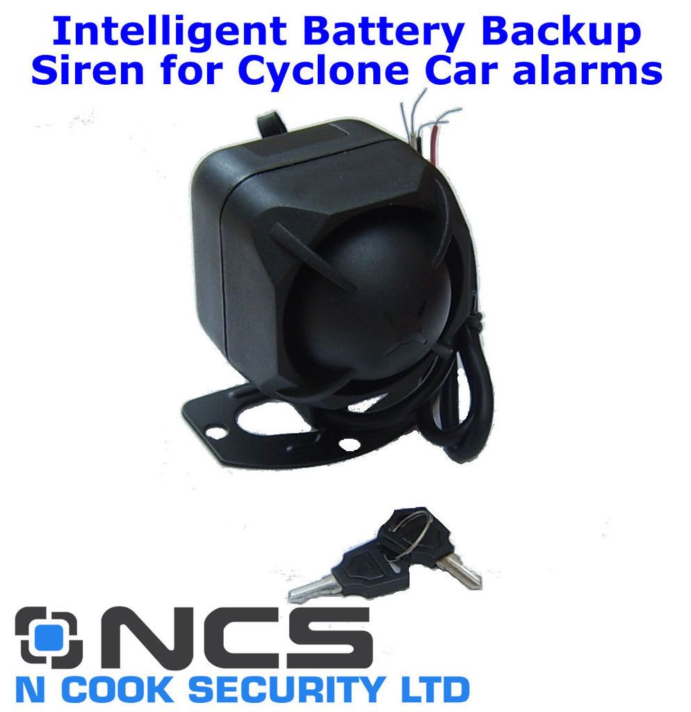 12V 6 Tone Battery Backup Siren for Cyclone Car Alarm 120dB. (+) and 