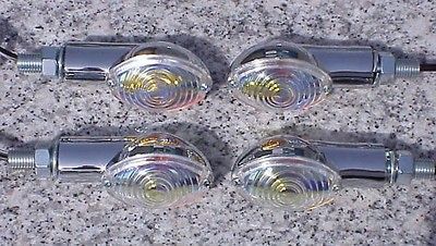 set of four chrome iridium motorcycle turn signals time left