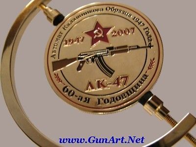 huge gold coin ak 47 60th anniversary ak47 kalashnikov time