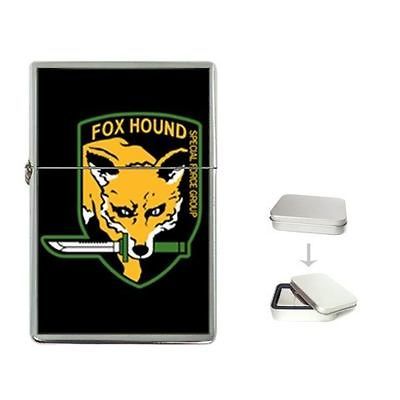 fox hound metal gear solid flip top lighter case from