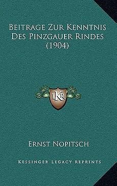 beitrage zur kenntnis des pinzgauer rindes 1904 new time left