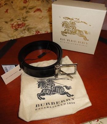 NEW Authentic BURBERRY Black Nova Check Mens Belt 105 cm / 42 