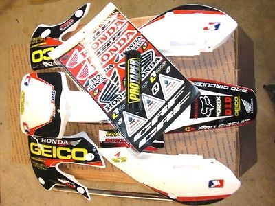 Klx 110 KX 65 Rm 65 Drz 125 02 09 Graphics Geico Honda Free Pro Taper 