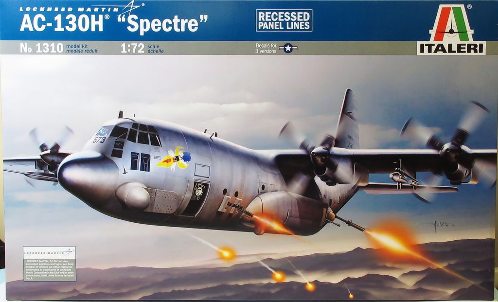 italeri 1310 ac 130h spectre 1 72 aircraft kit time