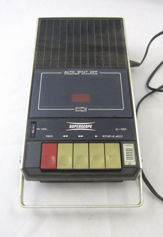 Vintage Superscope Tape Recorder With Electric Afapter Made in Taiwan