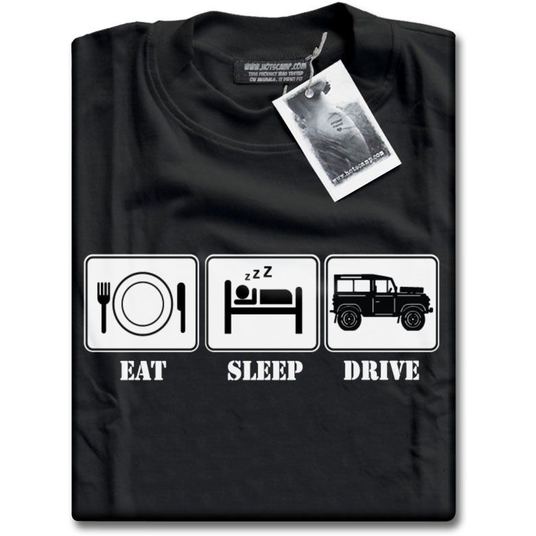   Drive Land Rover Defener 90 110 130 3 Series Mens Black 4x4 T Shirt