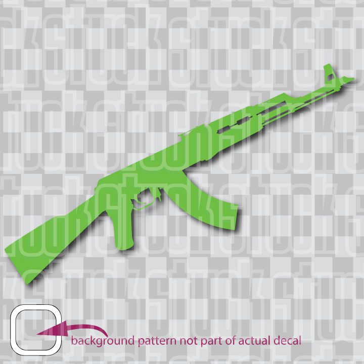 AK 47 LIFE SIZE  Vinyl Decal Sticker Gun Kalashnikov AK47 LIFESIZE 