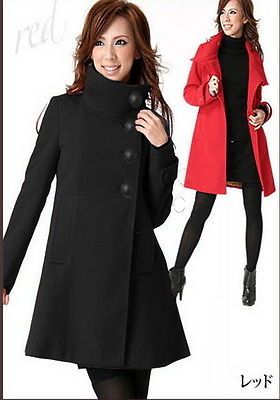 WOOL COAT Button front coat YJ033 PLUS1X2X3X4X5X6X7X8X9X10X(size16 