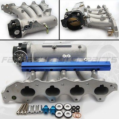 gsr b18c1 intake manifold+ 70mm throttle body fuel rail  