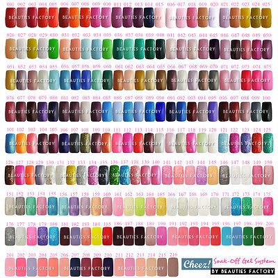 216 full collection cheez soak off uv gel polish