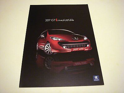 peugeot 207 gti 2007 sales brochure from united kingdom time