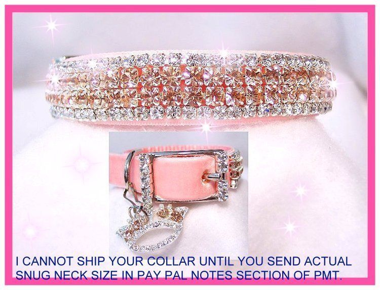   Velvet Princess~ Crystal Rhinestone Dog Cat Collar   Elegant #189