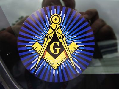 freemason mason compass square 3 decal sticker new time