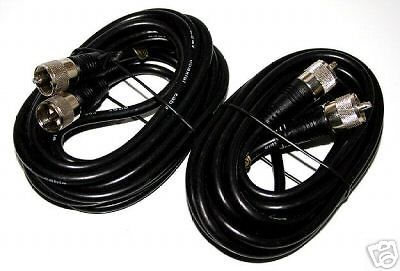   Lot 12Ft RG 8X Mini 8 Coax PL 259 Male to Male Ham Radio Antenna Cable