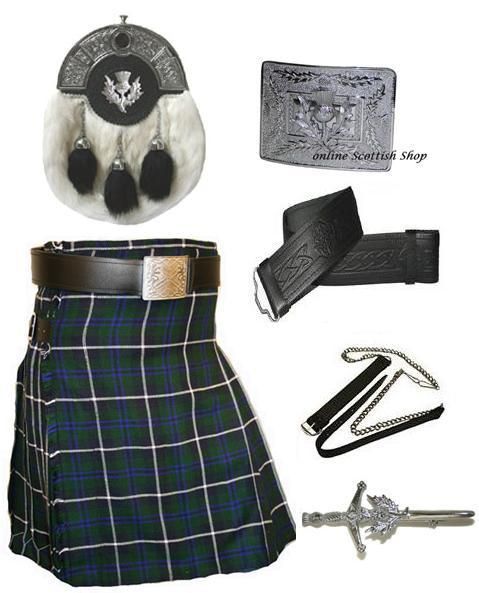 PIECE SCOTTISH KILT SET Kilt Sporran Belt Buckle Kilt Pin  Brand 