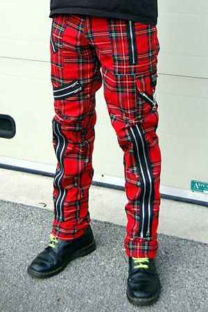 tiger of london red tartan bondage pants punk more options