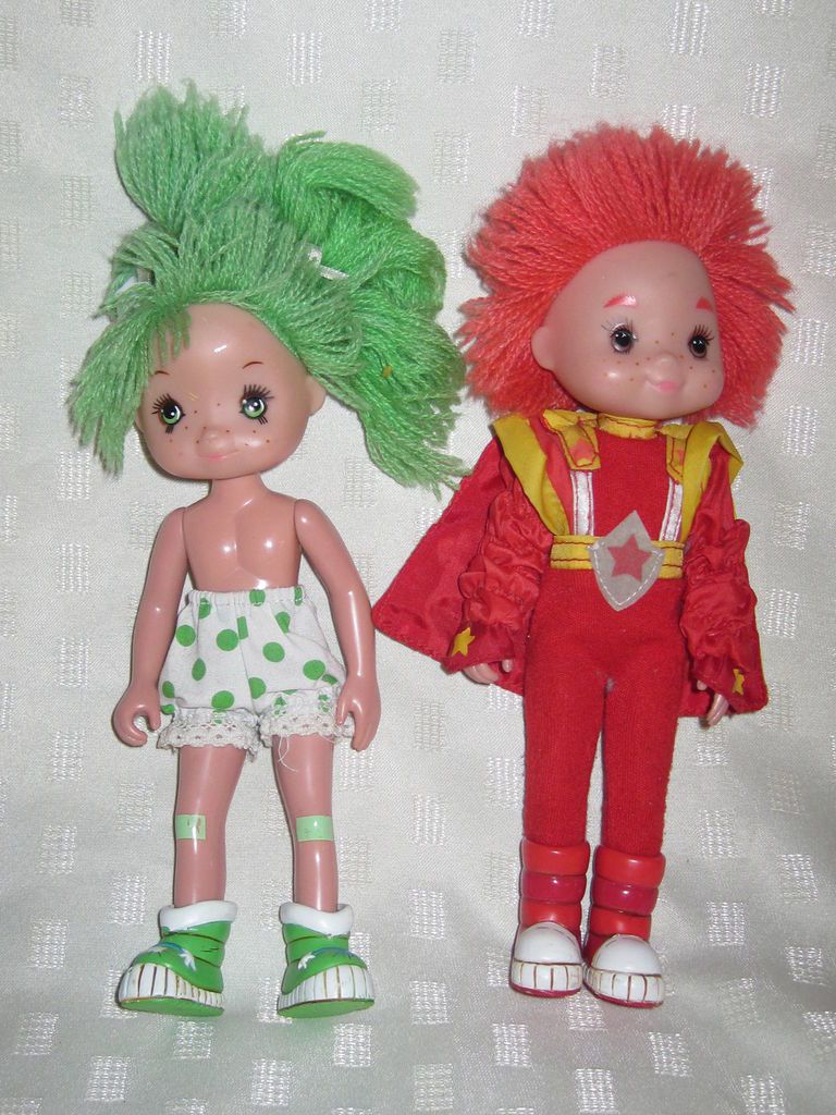 RAINBOW BRITE 8 DOLLS RED BUTLER & PATTY O GREEN DOLL HALLMARK