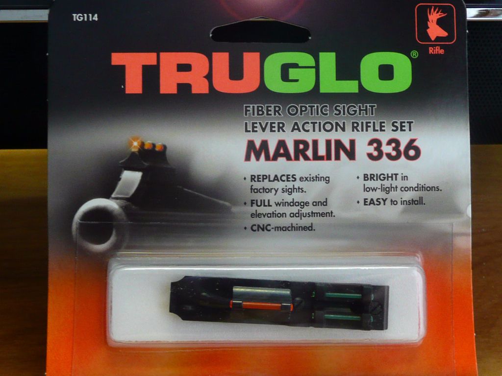   SIGHT LIGHT GATHERING SYSTEM FOR MARLIN 336 RIFLE NIB FIBER OPTIC