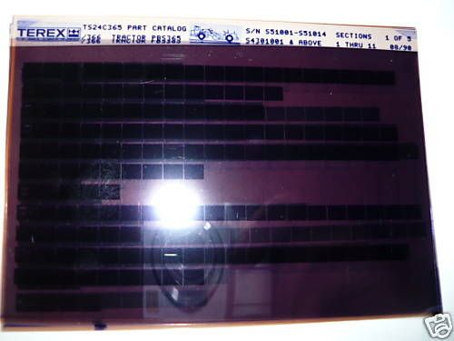 terex parts manual ts24c 365 366 scraper microfiche time left