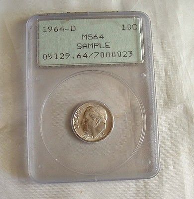 RATTLER SAMPLE DIME SILVER 1964D MS64 SILVER DIME * AMERICAN SILVER